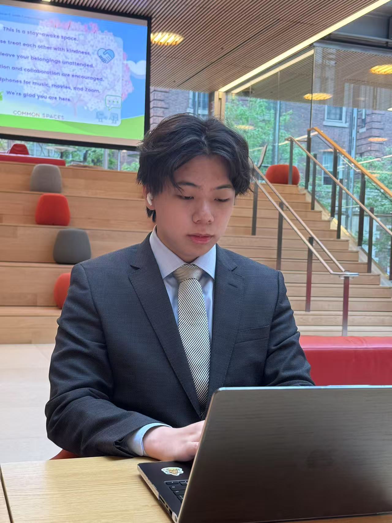 Derek Working at Harvard
